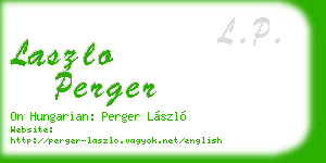 laszlo perger business card