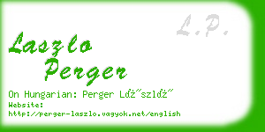 laszlo perger business card